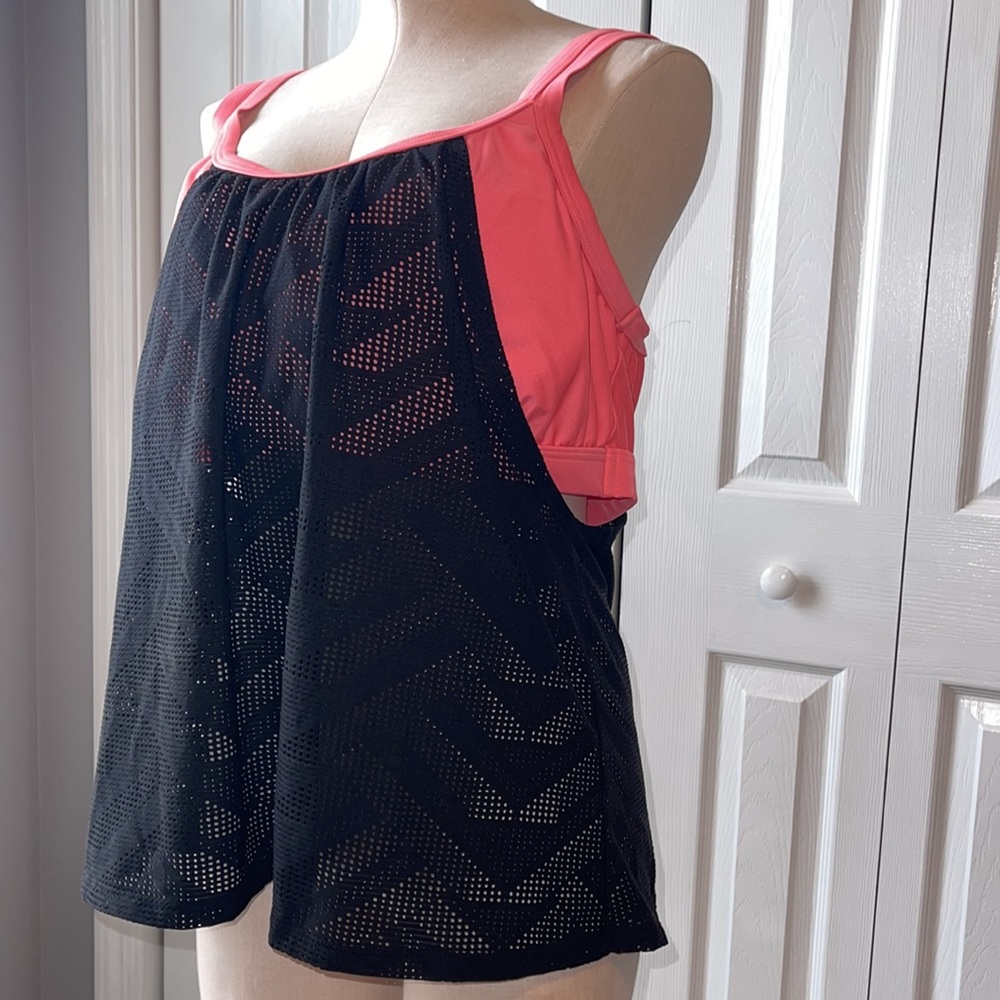 PLUS Athletic Styled Bathing Suit Tankini Top